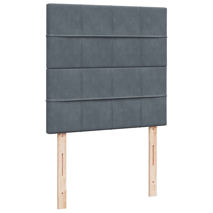 vidaXL Lit ottoman avec matelas gris foncé 90x200 cm velours