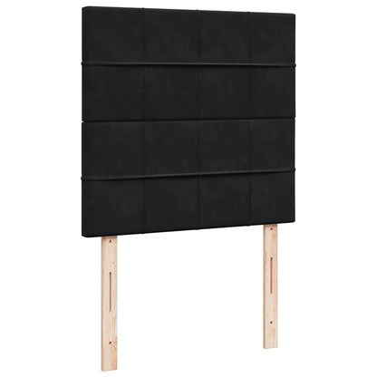 vidaXL Ottoman-Bett mit Matratzen Schwarz 100x200 cm Samt