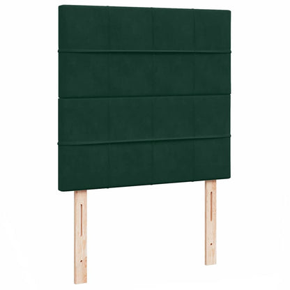 vidaXL Lit ottomane avec matelas Vert foncé 100x200 cm Velours