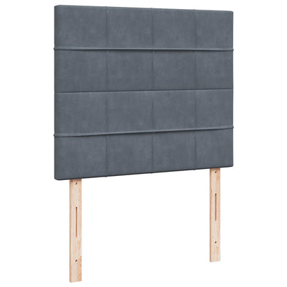 vidaXL Ottoman-Bett mit Matratzen Dunkelgrau 120x190 cm Samt