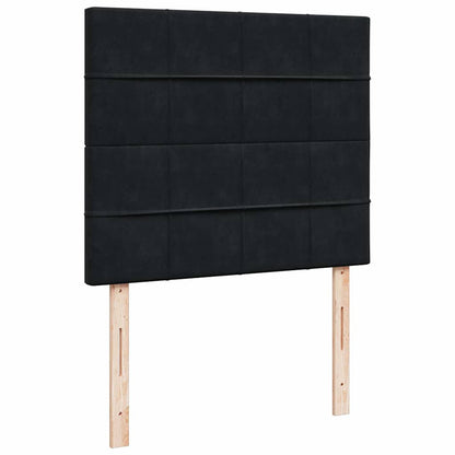 vidaXL Ottoman-Bett mit Matratzen Schwarz 120x190 cm Samt