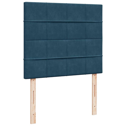vidaXL Ottoman-Bett mit Matratzen Dunkelblau 120x190 cm Samt
