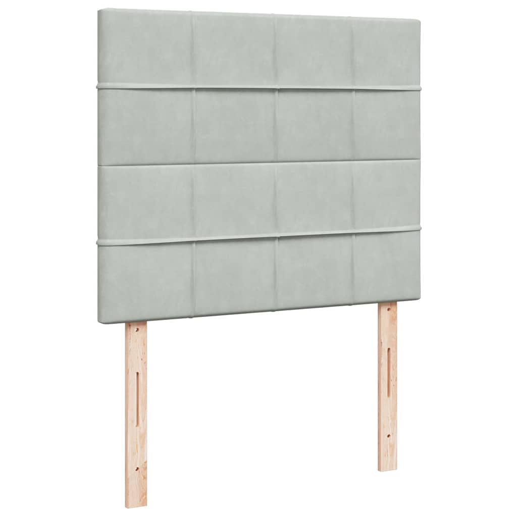 vidaXL Lit ottoman avec matelas Gris clair 120x200 cm Velours