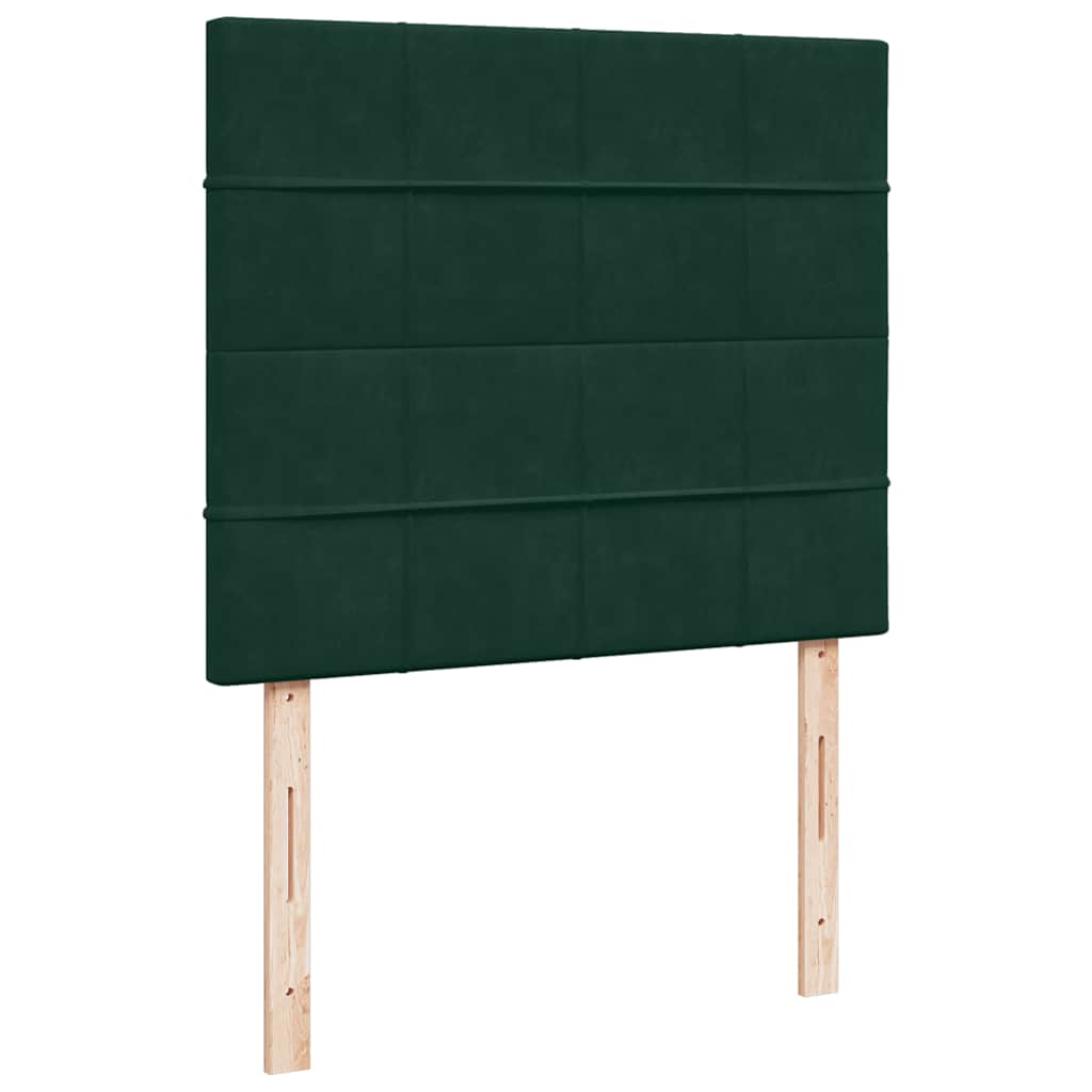 vidaXL Ottoman-Bett mit Matratzen Dunkelgrün 120x200 cm Samt