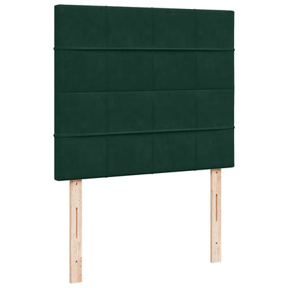 vidaXL Ottoman-Bett mit Matratzen Dunkelgrün 120x200 cm Samt