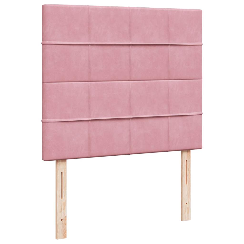 vidaXL Ottoman-Bett mit Matratzen Rosa 120x200 cm Samt