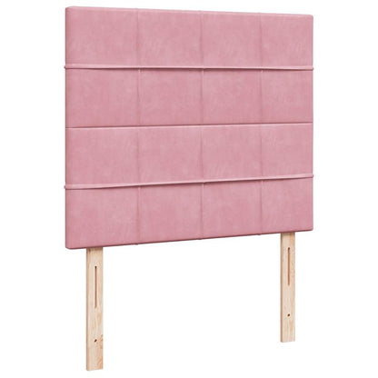 vidaXL Ottoman-Bett mit Matratzen Rosa 120x200 cm Samt