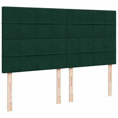 vidaXL Ottoman-Bett mit Matratzen Dunkelgrün 180x200 cm Samt