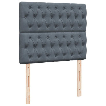 vidaXL Lit-ottoman avec matelas Gris foncé 120x190 cm Velours