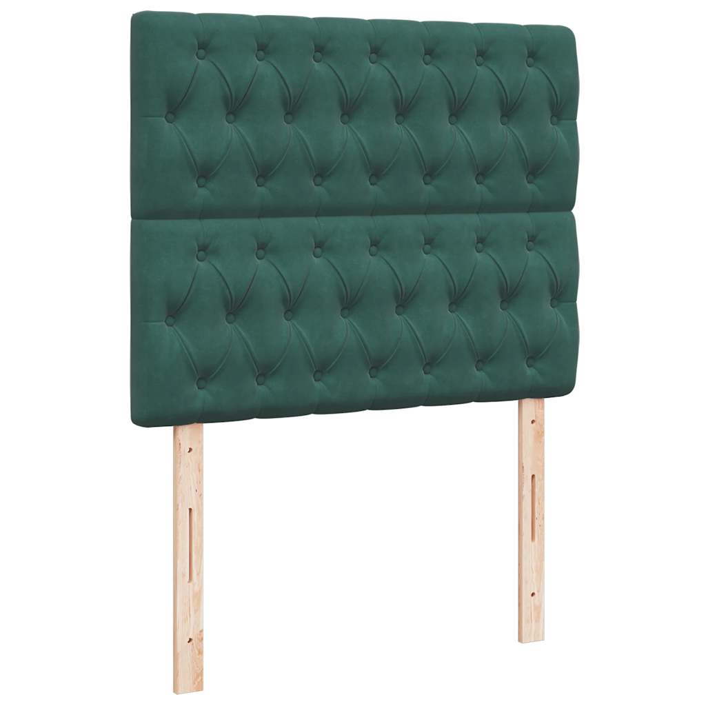 vidaXL Lit ottoman avec matelas vert foncé 120x190 cm velours