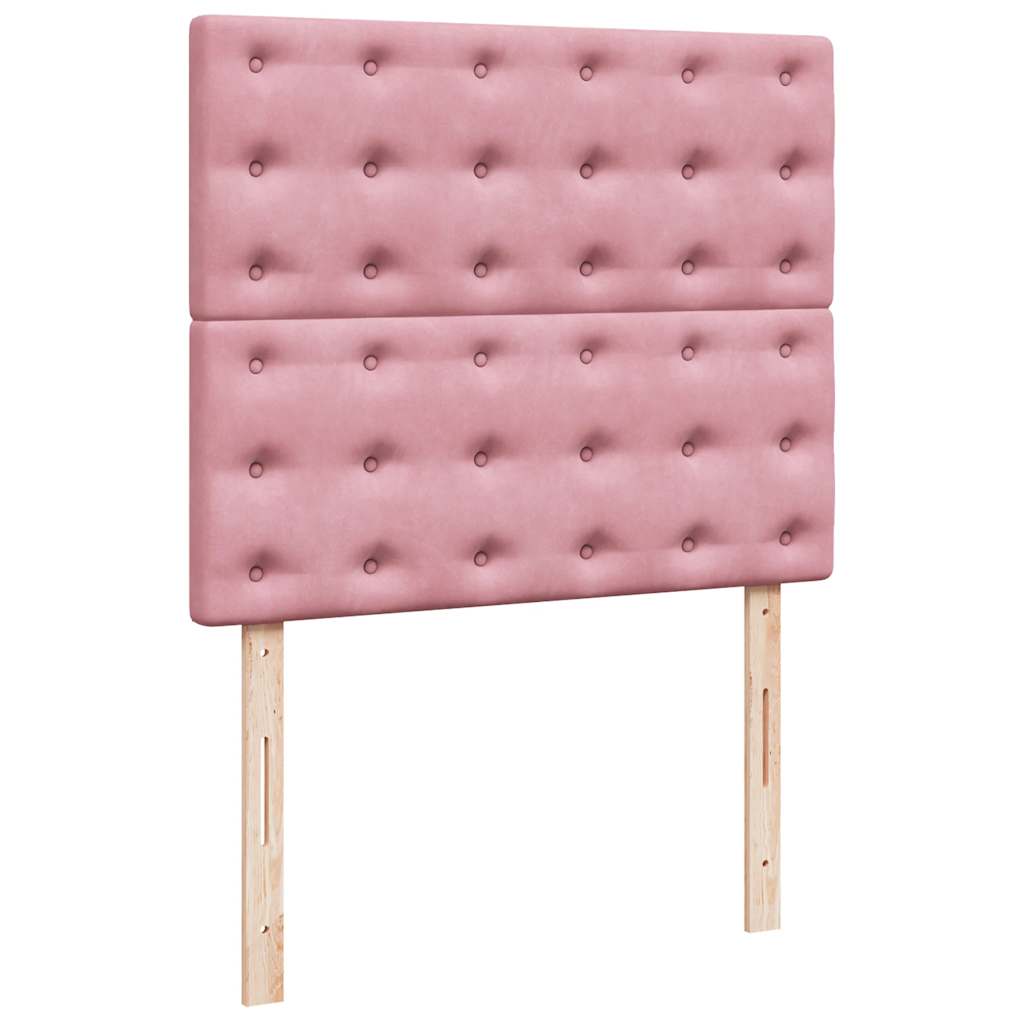 vidaXL Lit ottoman avec matelas Rose 120x190 cm Velours