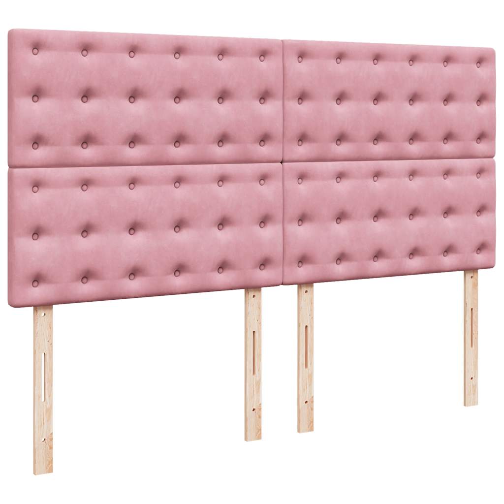 vidaXL Lit ottoman avec matelas Rose 180x200 cm Velours
