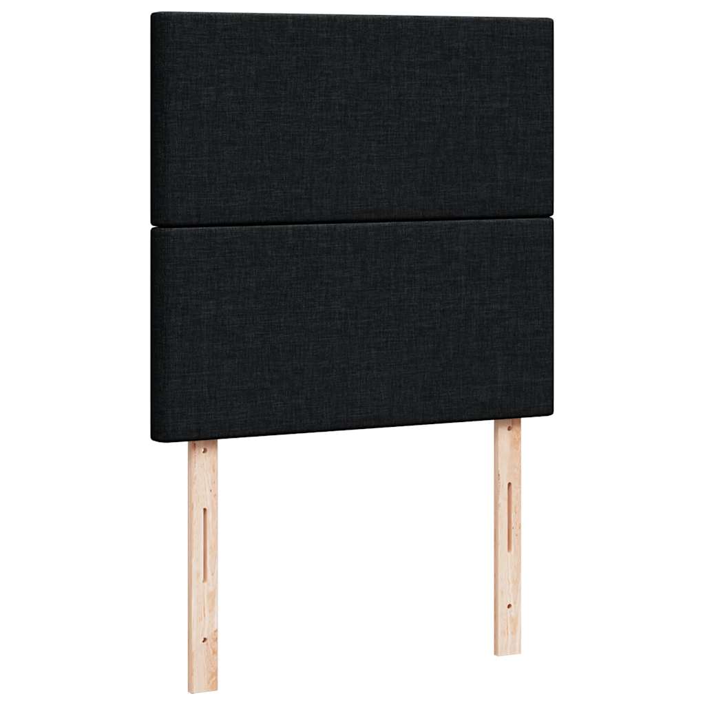 vidaXL Lit ottoman avec matelas Noir 160x200 cm Tissu