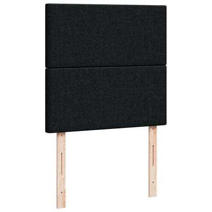 vidaXL Lit ottoman avec matelas Noir 160x200 cm Tissu