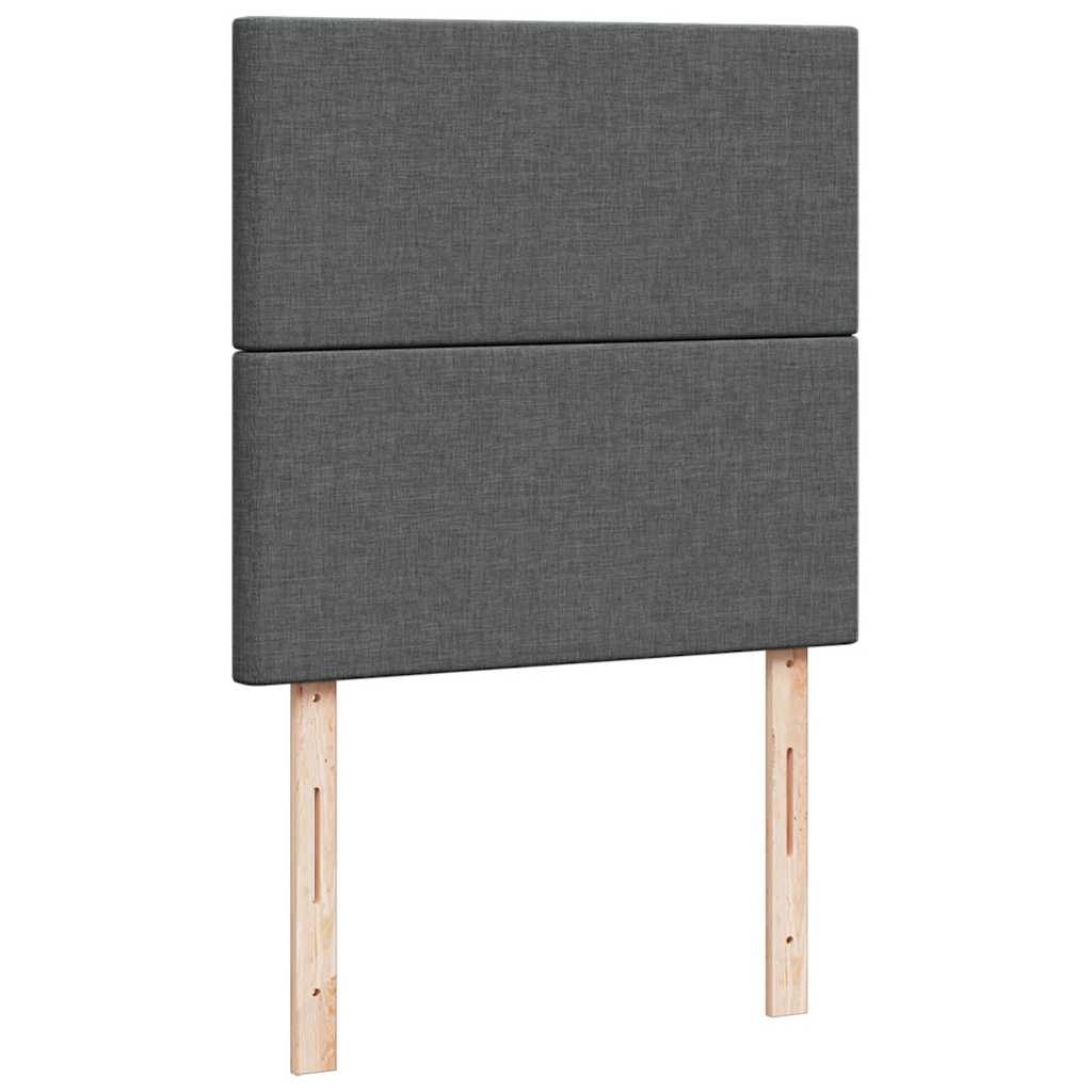 vidaXL Ottoman-Bett mit Matratzen Dunkelgrau 180x200 cm Stoff
