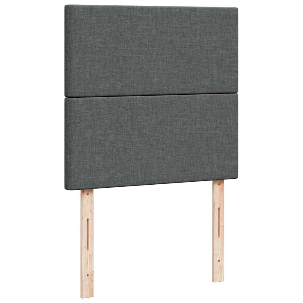 vidaXL Lit ottoman avec matelas gris foncé 200x200 cm Tissu