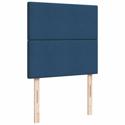 vidaXL Lit ottoman avec matelas Bleu 200x200 cm Tissu