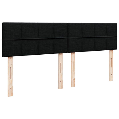 vidaXL Ottoman-Bett mit Matratzen Schwarz 160x200 cm Stoff