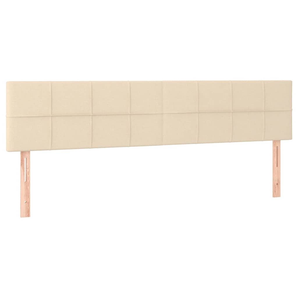 vidaXL Ottoman-Bett mit Matratzen Creme 160x200 cm Stoff