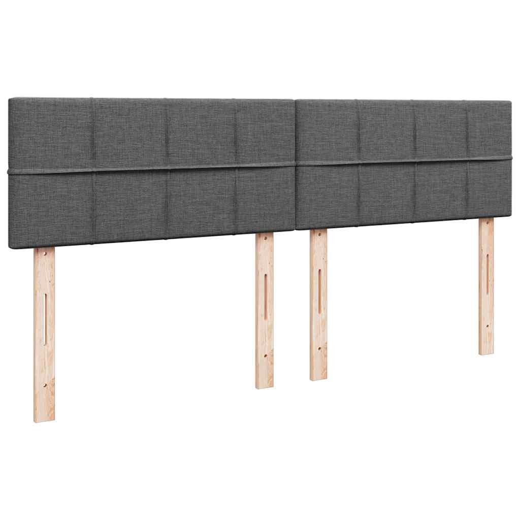 vidaXL Ottoman-Bett mit Matratzen Dunkelgrau 180x200 cm Stoff