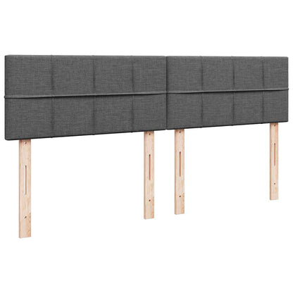 vidaXL Ottoman-Bett mit Matratzen Dunkelgrau 180x200 cm Stoff