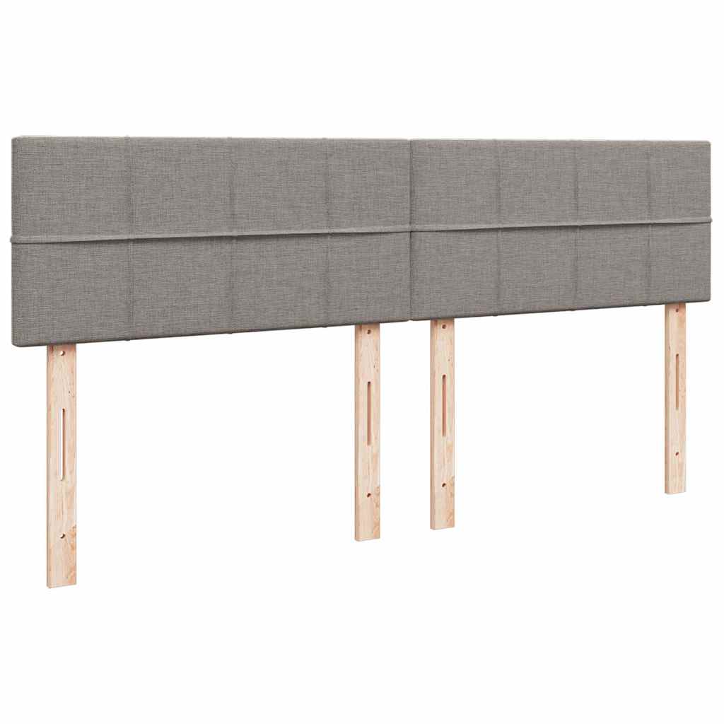 vidaXL Ottoman-Bett mit Matratzen Taupe 180x200 cm Stoff