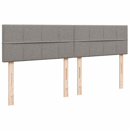 vidaXL Ottoman-Bett mit Matratzen Taupe 180x200 cm Stoff