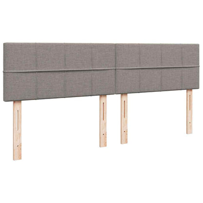 vidaXL Ottoman-Bett mit Matratzen Taupe 200x200 cm Stoff