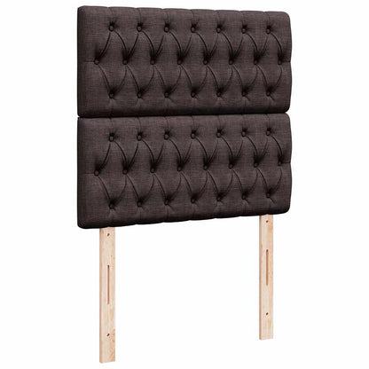 vidaXL Ottoman-Bett mit Matratzen Dunkelbraun 180x200 cm Stoff