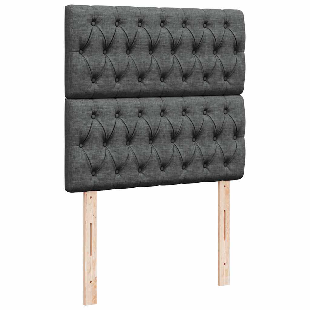 vidaXL Ottoman-Bett mit Matratzen Dunkelgrau 200x200 cm Stoff