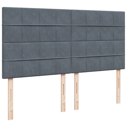 vidaXL Lit ottoman avec matelas Gris foncé 160x200 cm Velours