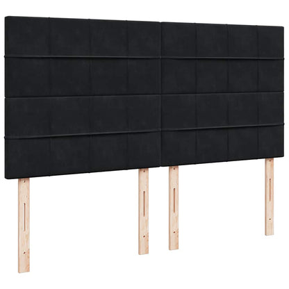 vidaXL Lit ottoman avec matelas noir 160x200 cm Velours