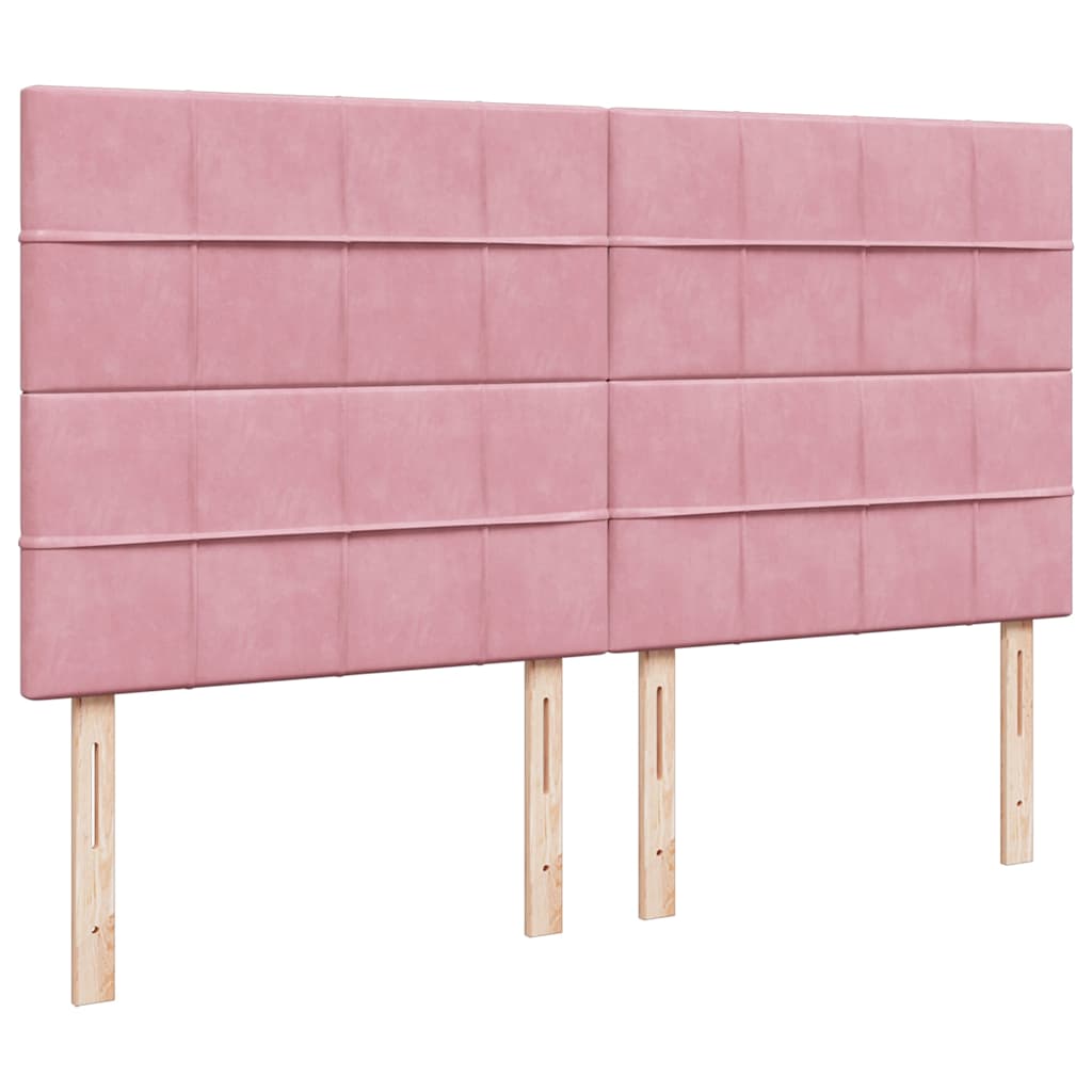 vidaXL Lit ottoman avec matelas Rose 200x200 cm Velours