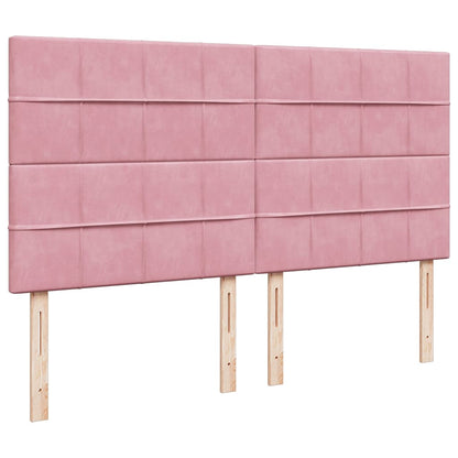 vidaXL Lit ottoman avec matelas Rose 200x200 cm Velours