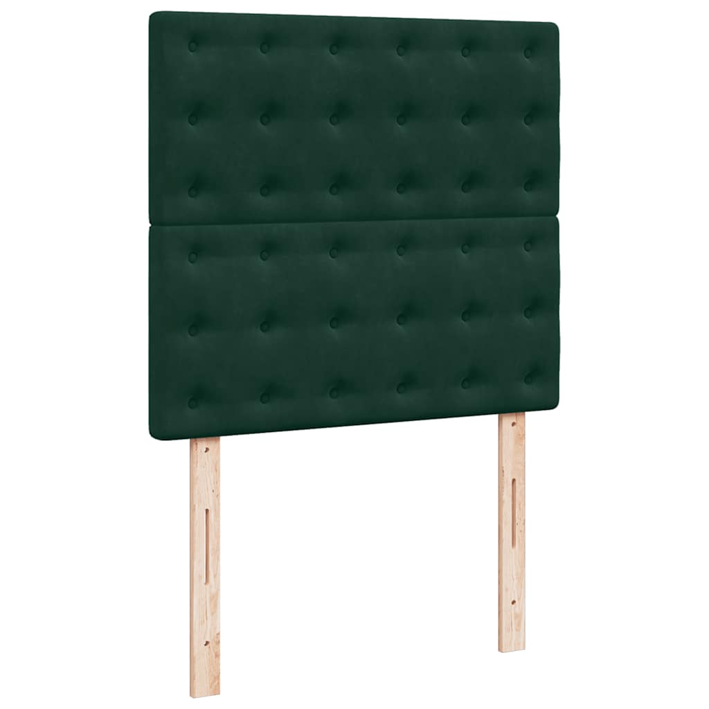 vidaXL Ottoman-Bett mit Matratzen Dunkelgrün 180x200 cm Samt