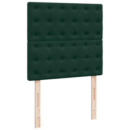 vidaXL Ottoman-Bett mit Matratzen Dunkelgrün 180x200 cm Samt