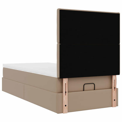 vidaXL Lit ottoman avec matelas et lumières LED 100x200 cm en similicuir