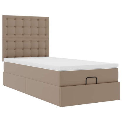 vidaXL Lit ottoman avec matelas et lumières LED 100x200 cm en similicuir