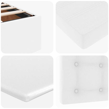 vidaXL Lit ottoman avec matelas et LED Blanc 120x190 cm Similicuir