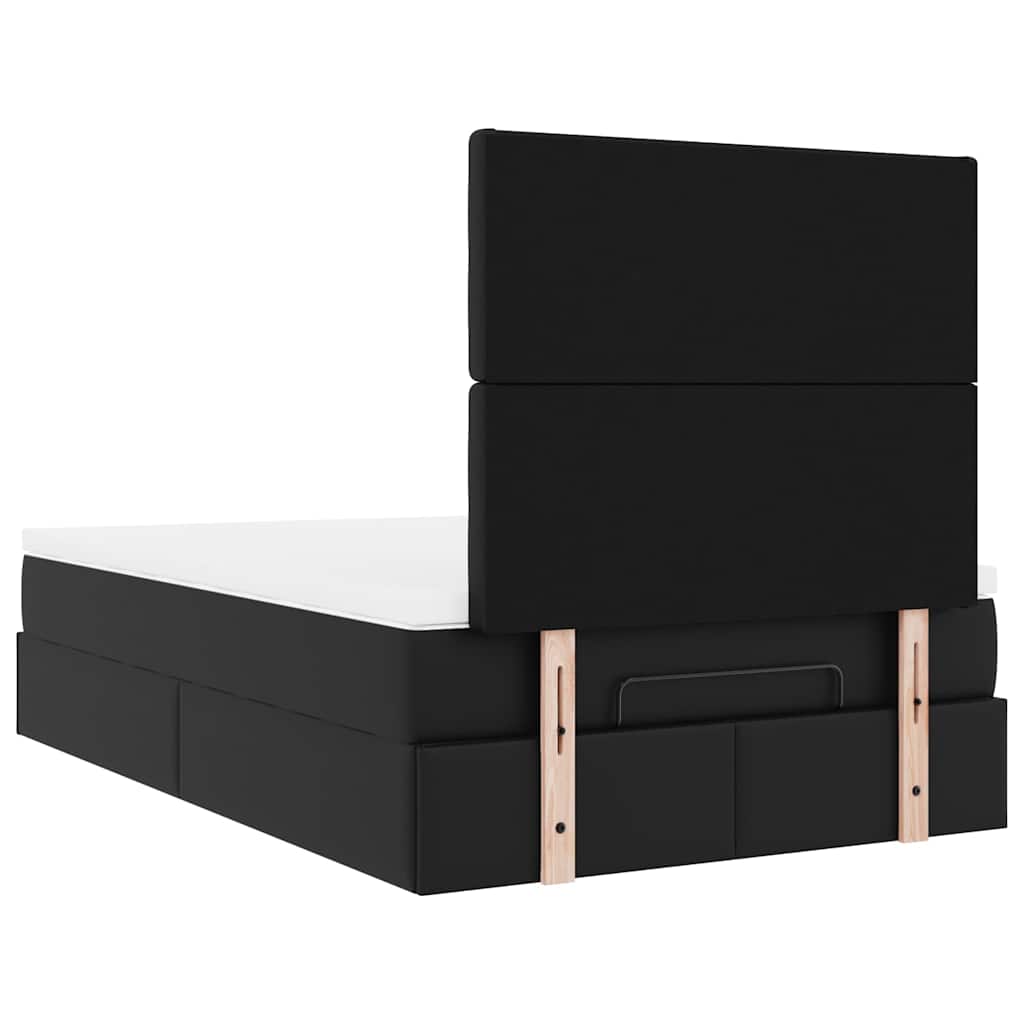 vidaXL Lit ottoman avec matelas et LED Noir 120x200 cm Similicuir