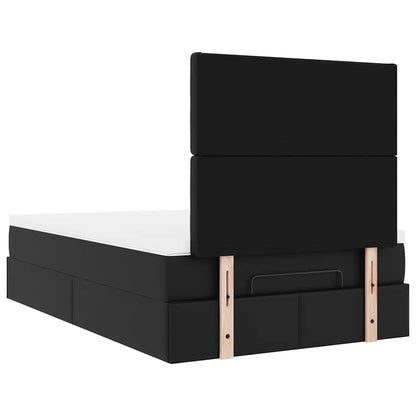 vidaXL Lit ottoman avec matelas et LED Noir 120x200 cm Similicuir