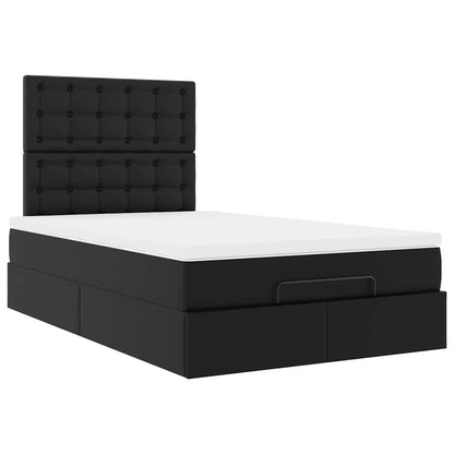 vidaXL Lit ottoman avec matelas et LED Noir 120x200 cm Similicuir