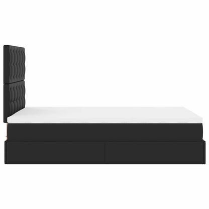 vidaXL Lit ottoman avec matelas et LED Noir 120x200 cm Similicuir