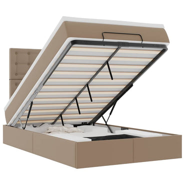 vidaXL Ottoman-Bett mit Matratze & LEDs 120x200cm Kunstleder