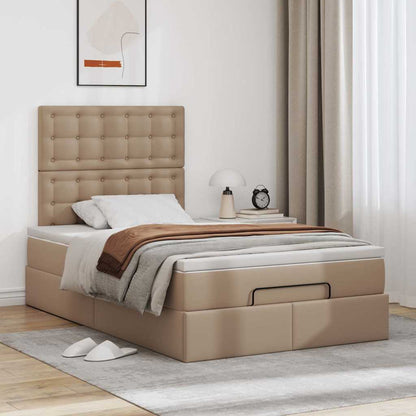 vidaXL Ottoman-Bett mit Matratze & LEDs 120x200cm Kunstleder
