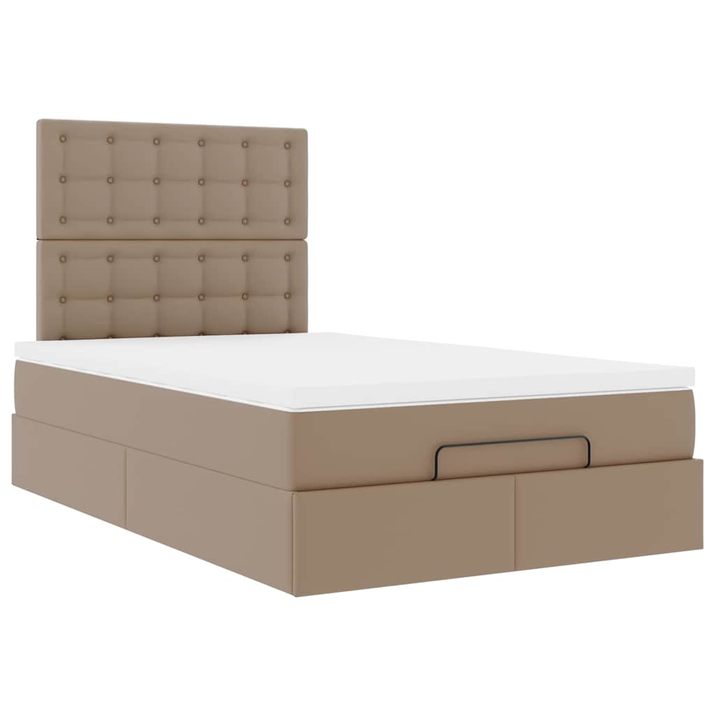 vidaXL Ottoman-Bett mit Matratze & LEDs 120x200cm Kunstleder