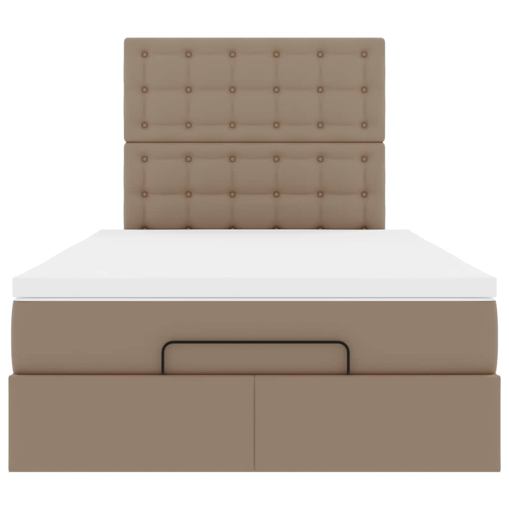 vidaXL Ottoman-Bett mit Matratze & LEDs 120x200cm Kunstleder