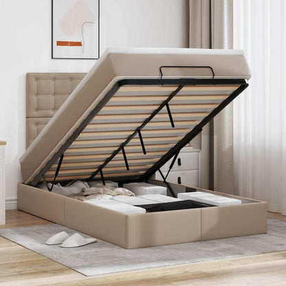 vidaXL Ottoman-Bett mit Matratze & LEDs 120x200cm Kunstleder