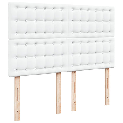 vidaXL Ottoman-Bett mit Matratze & LEDs Weiß 140x190 cm Kunstleder