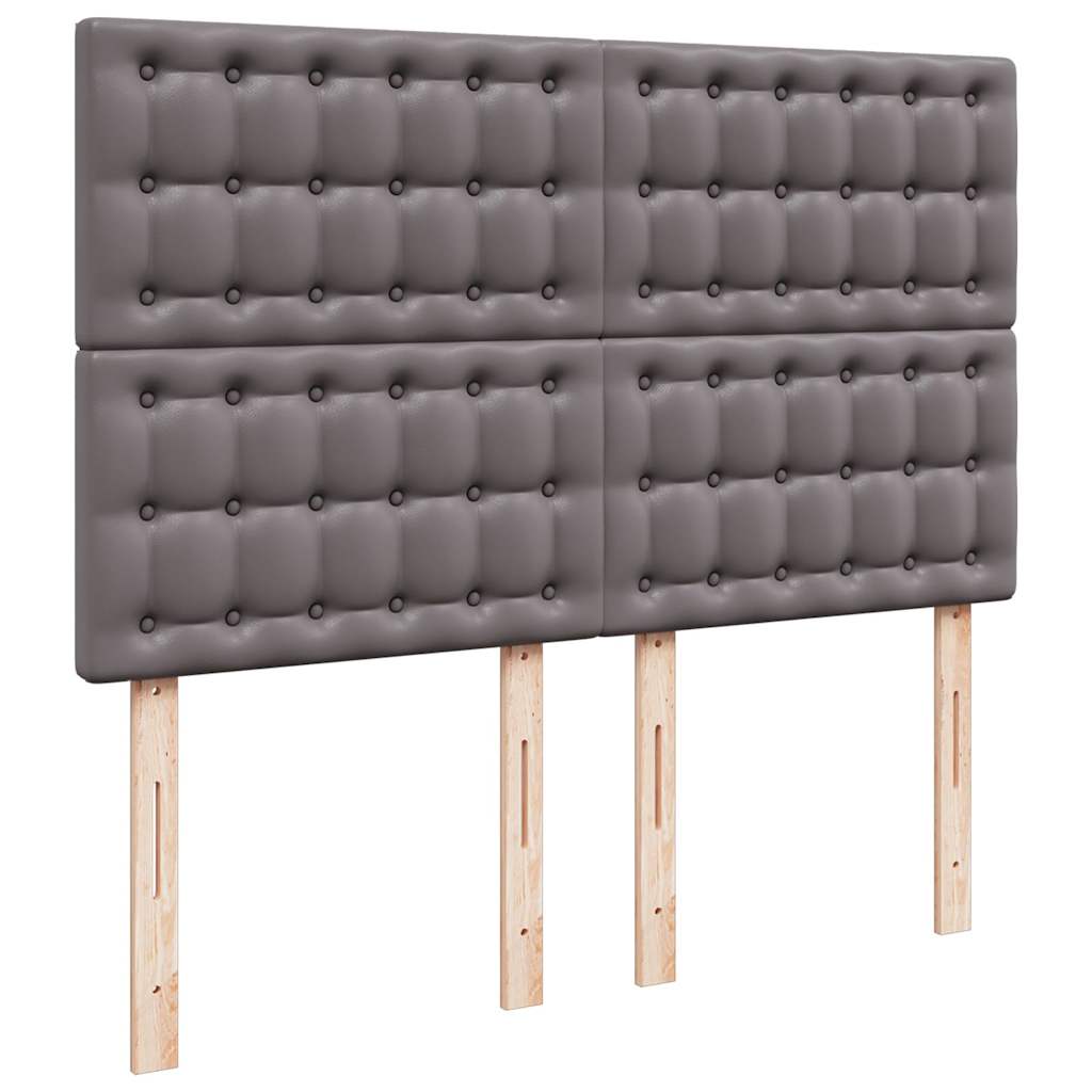 vidaXL Lit ottoman avec matelas et LED gris 140x190 cm similicuir